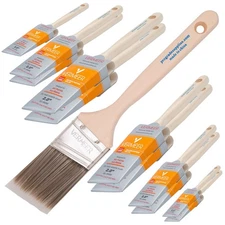 12-Pack - 2" Angle Brushes for All Latex and Oil Paints & Stains