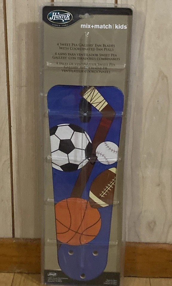 HUNTER Mix&Match Kids Ceiling Fan Blades/Pull Chains Sports, Train, Boat NEW NOS - Image 3 of 4