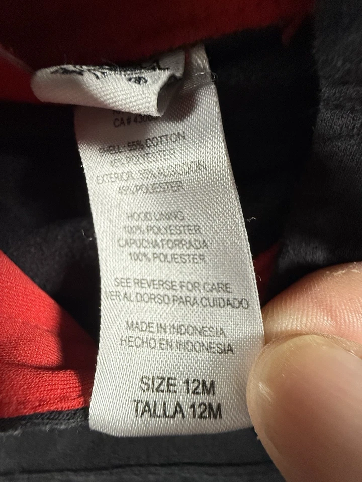 NHL Chicago Blackhawks Pullover Hoodie Shirt Size 12 Months Black Long Sleeve - Image 4 of 4