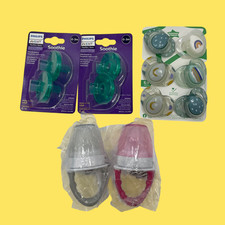 Set of 10 NEW Pacifiers Soothers Silicone Feeders for Infants Mixed Brands 4836