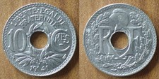 France 10 Centimes 1941 UNC Lindauer Free Ship Wld Franc Cent
