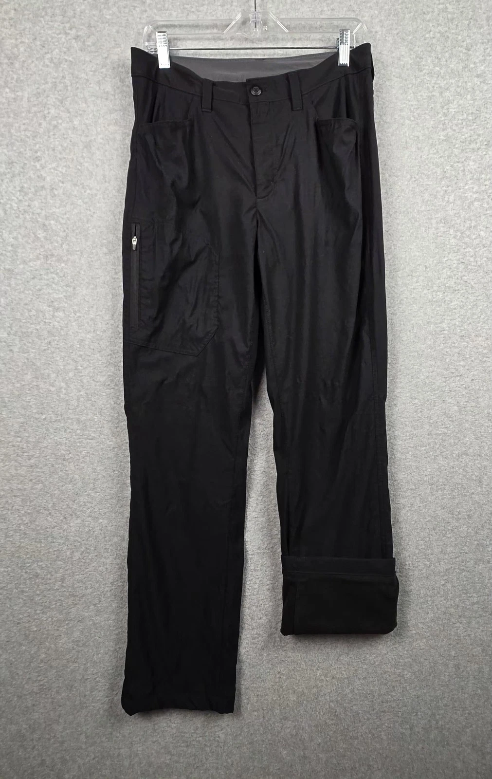 Eddie Bauer Pants Mens 33x33 Black Fleece Lined Tech Softshell Hiking Outdoor