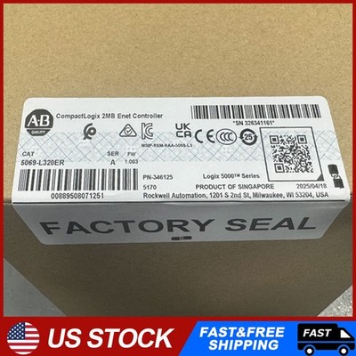 AB 5069-L320ER /A CompactLogix 2MB Enet Controller AB 5069L320ER PLC