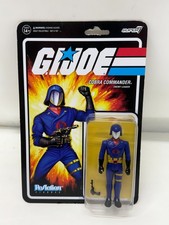 Super7 G.I. Joe Reaction Figures Cobra Commander 3.5   Action Figure Enemy Leadr