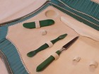 Antique incomplete Manicure Set w/ mirror Dresser Vanity Case — photo 6