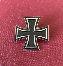 Iron Cross Enamel Lapel Hat Pin NEW