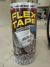 FLEX SEAL Family of Products TFSCLRR0805 FLEX TAPE Waterproof Tape, Clear, 8-In.