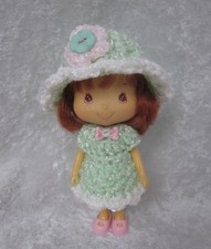 Made to fit STRAWBERRY SHORTCAKE 12 Handmade Clothes, Crochet Dress  Hat Set