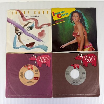 Irene Cara Set Of 4 Singles 45 Vinyl Record Girlfriends (Promo) Why Me? + 2 More