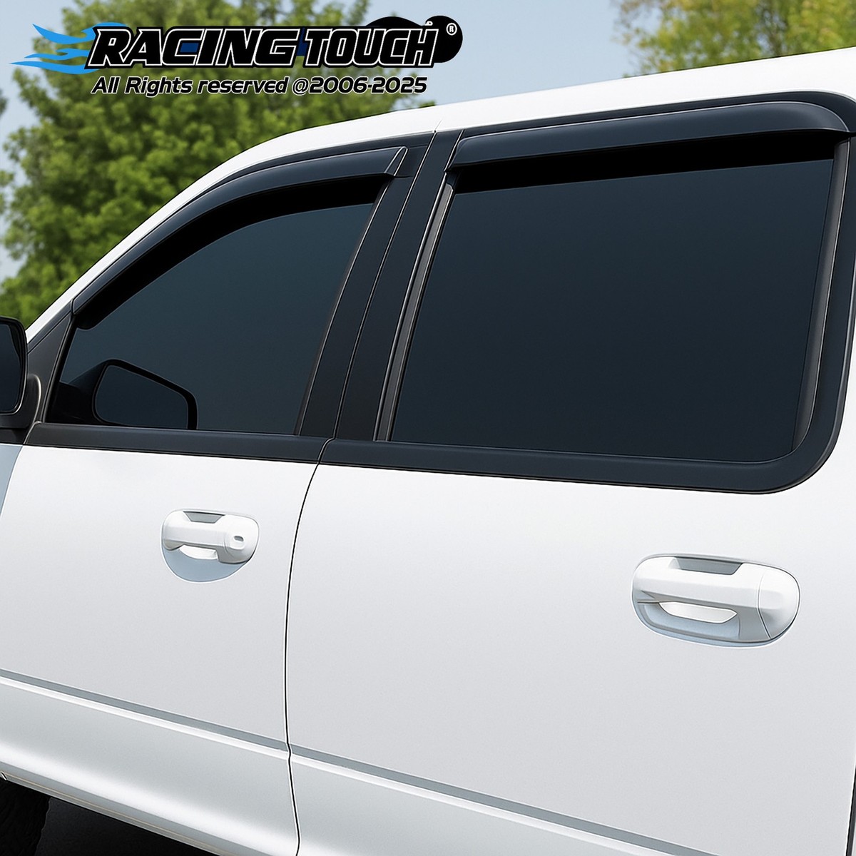 Dark Smoke Window Visors For Chevy S-10 Crew Cab 2001-2004 - Rain Guards
