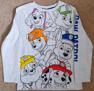 Boys Paw Patrol Long Sleeve T Shirt Top Grey Age 6 7 Years From Tesco