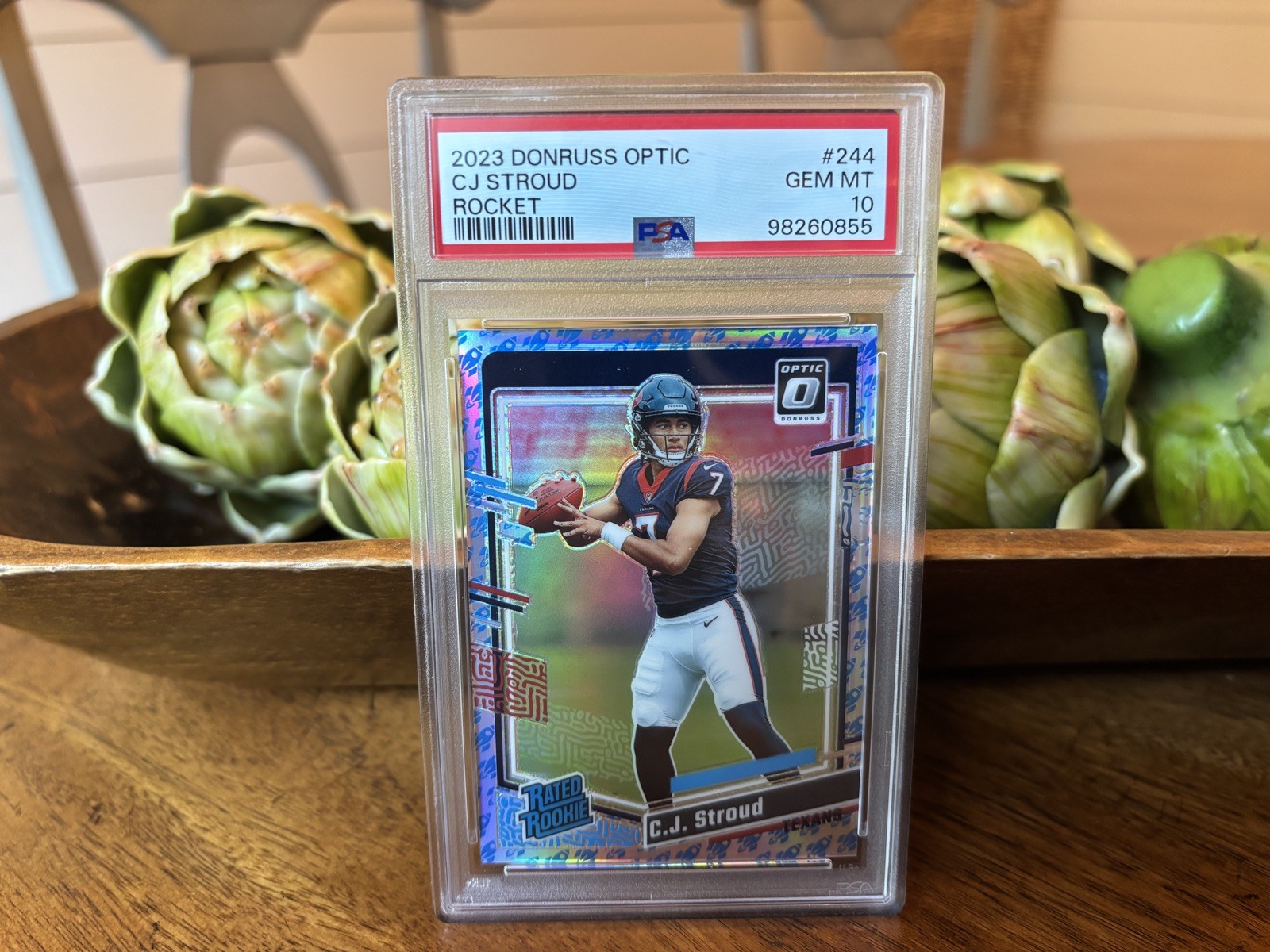 2023 PANINI DONRUSS OPTIC CJ STROUD ROCKET #244 ROOKIE RC PSA 10