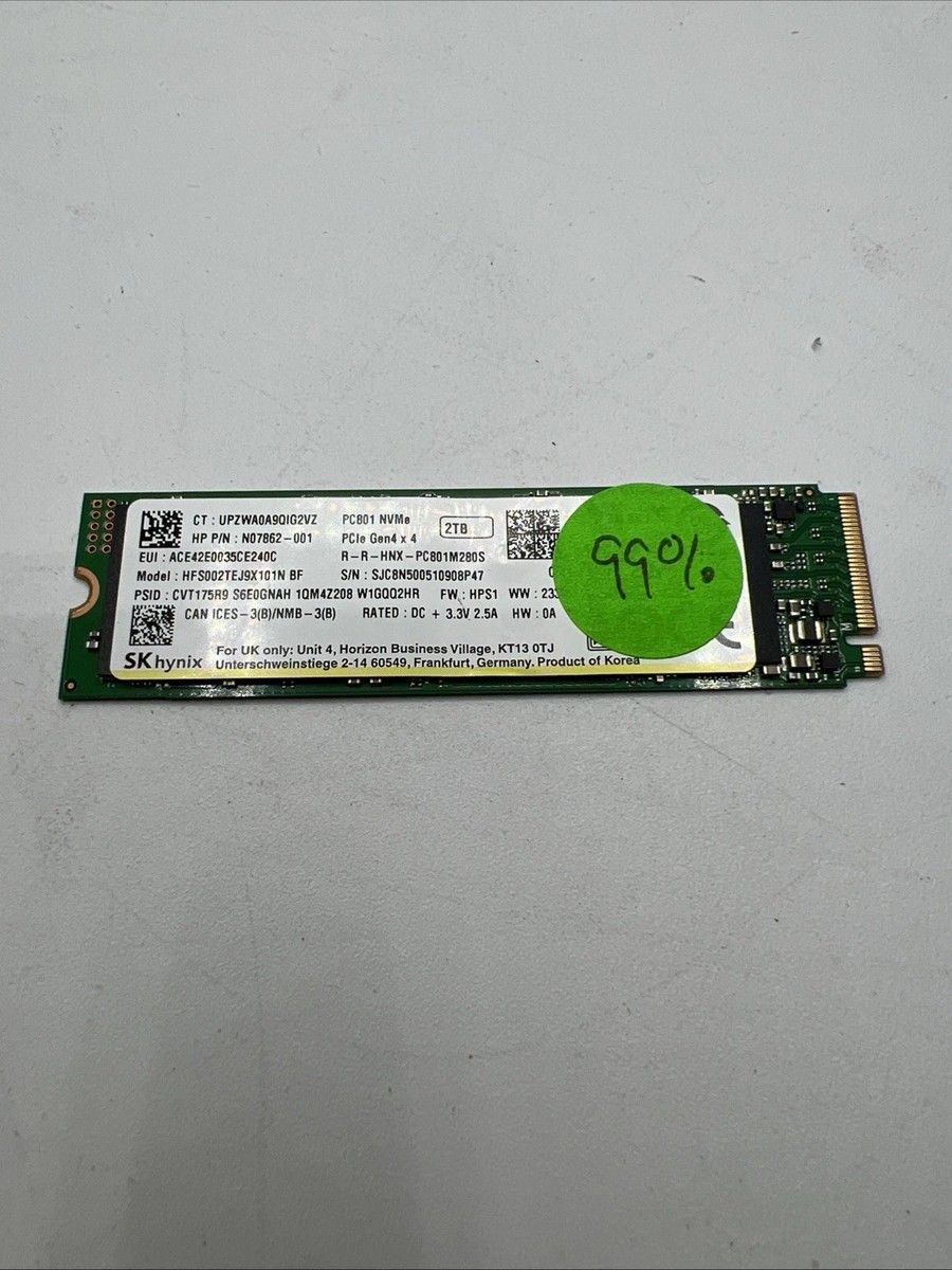 SK Hynix PC801 2TB NVMe SSD PCIe Gen4x4 - 99% Health | eBay