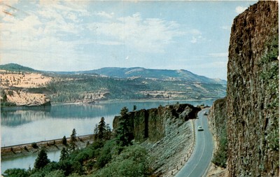 Evergreen Highway, Columbia River, Cascade Range, Washington, Dexter Postcard