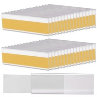 "100 StüCk Regaletikettenhalter, 3 X 1\" Regaletikettenstreifen, Etikettenhalter"