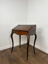 Victorian Walnut Inlaid Ladies Writing Desk / Bureau