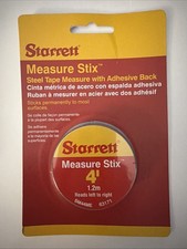 Starrett Tape Measure Stix with Adhesive Backing- Mount to Work Bench NEW In box