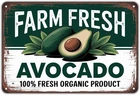 Avocado Farm Fresh Vintage Metal Tin Sign for Home Garden Decor 8 x 12