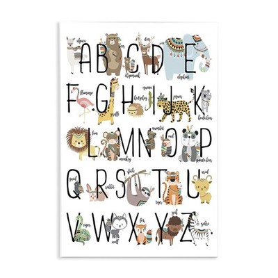 Stupell Industries Boho Animals Alphabet Wall Plaque Art 13 X 19 Inches Easy To