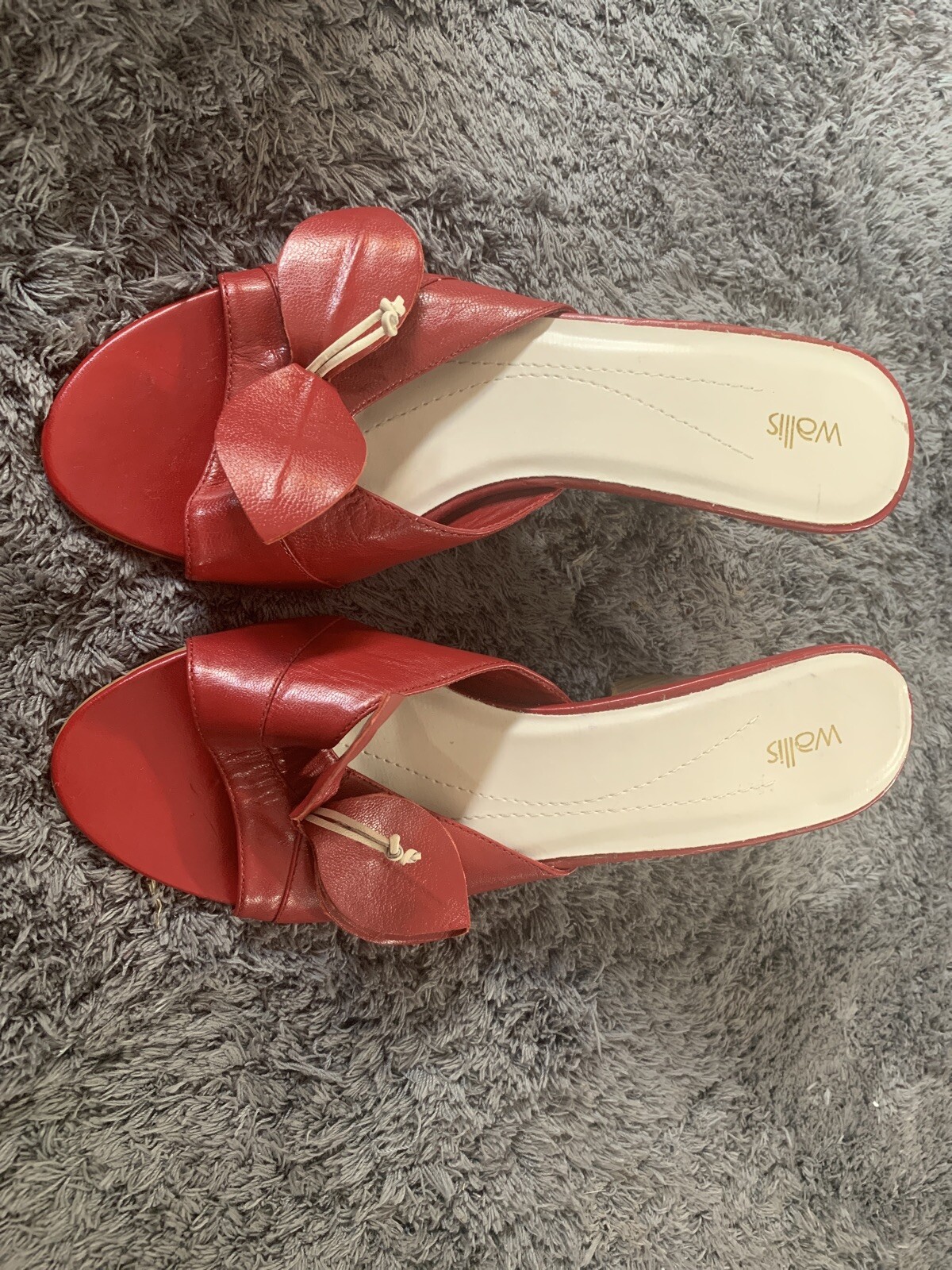 Refsh22 New Wallis Red Heeled Shoes Floral Theme Size 5 Rrp £35 | eBay