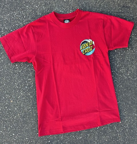 Camiseta Santa Cruz Wave Clásica Punto Camiseta Monopatín Roja Nueva Talla MEDIANA - Imagen 2 de 3