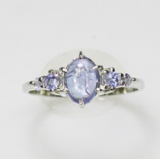 Natural Blue Tanzanite Ring With 925 Sterling Silver in All Sizes Available