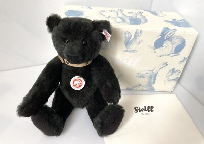 STEIFF 038365 - 2008 TEDDYBÄR 32 CM KNURRER - Alpaka dunkelgrün - limitiert 2008
