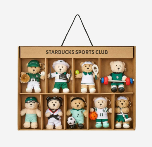 韓国スタバ★[24HolidayDelight] Bearista Keychain Set 3P 2024 Starbucks Korea Sports Club Olympic Bearista Keychain