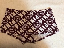Womens Large Boyshort Boxer Victoria's Secret Panty Underwear Burgundy Nice