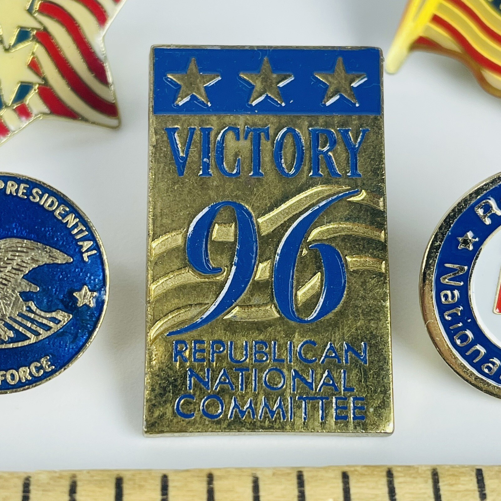 1996 Republican National Committee Presidential Political Hat Lapel Pin Lot VTG