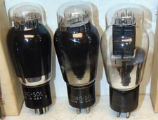 3 NOS POWER TUBES TUNG-SOL & NATIONAL HANGING / SPRINGS FILIMENTS 6A3 & 6B4G 6B4