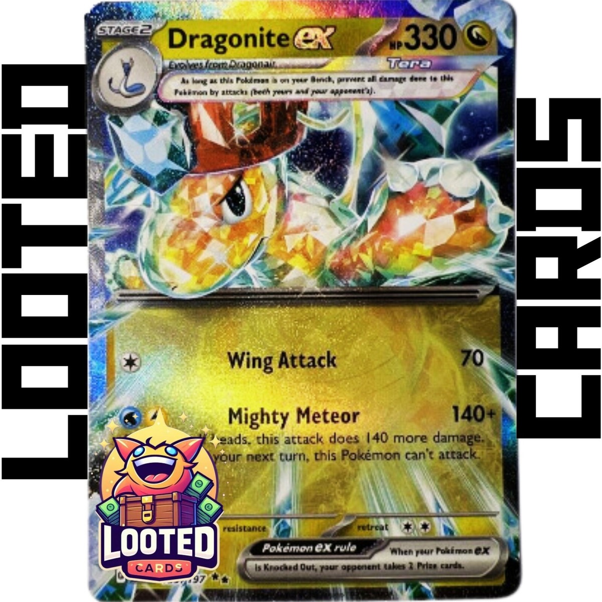九紋龍 Dragonite EX 159/197 - Obsidian Flames - Double Rare