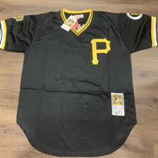Mitchell & Ness Roberto Clemente Pirates 1971 Cooperstown Black Jersey SZ M 48