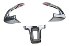 ALU Lenkrad Abdeckung Blenden Clip Chrom f&uuml;r VW Touran GP / Eos / Tiguan SET MFL