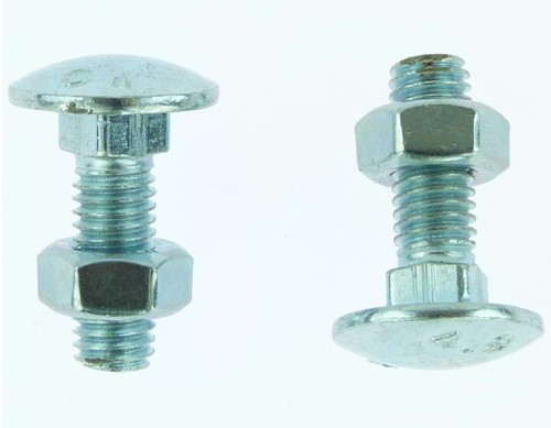 50 Stück M8 x 25 Schlossschrauben mit Mutter, 8x25 Flachrundschrauben DIN 603 Mu - Bild 2 von 2