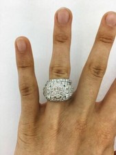 3Ct Diamond 14K White Gold FN 2-Pieces Bridal Lab Created Engagement Ring Set