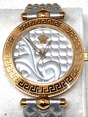 NEW Versace Women's Vanitas Swiss Made Diamond Accented Watch SILVER VK7200014