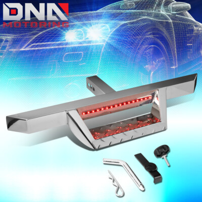 UNIVERSAL TRAILER TOW HITCH STEP BAR+PIN&CLIP W/LED BRAKE LIGHT FITS 2''RECEIVER