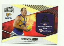 2020 SELECT DOMINANCE ALL AUSTRALIAN WEST COAST EAGLES SHANNON HURN AA6 CARD