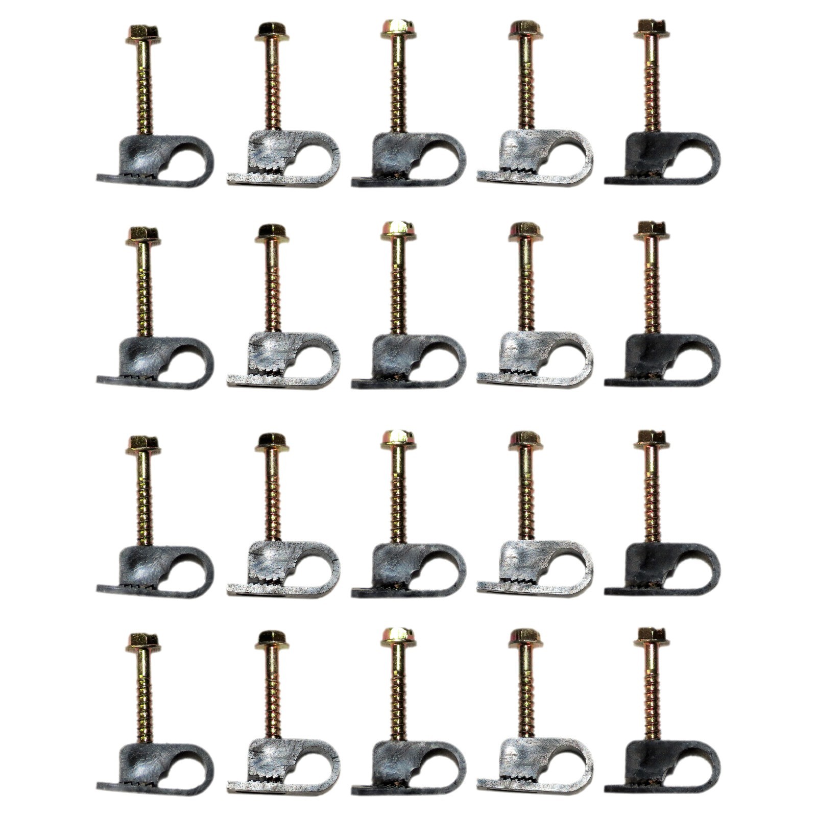 Coax Cable Flex Screw Clips BLACK or WHITE Coaxial RG6 RG59 RG7 RG11