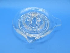 VINTAGE CLEAR GLASS JUICER REAMER 5.25" WITH HANDLE SPOUT!