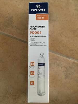 1 PurerDrop PD004 REPLACEMENT WATER FILTER # 3 Refrigerator Purer Drop SEALED