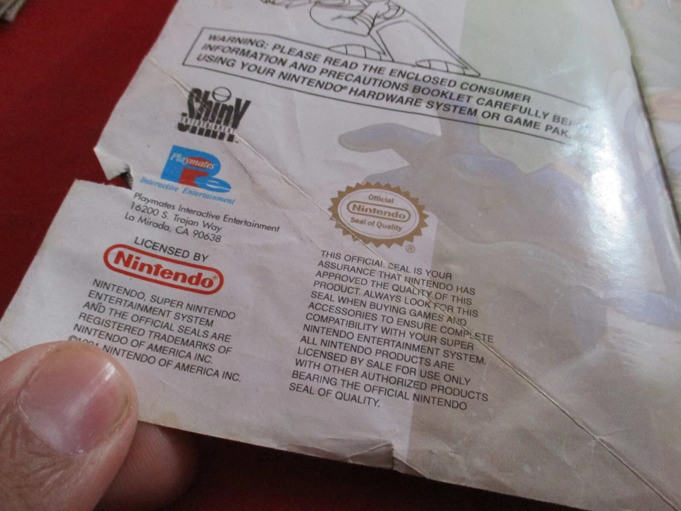 Earthworm Jim (Super Nintendo SNES) Casi Completo con Caja Manual Juego ¡FUNCIONA! #H Foto 4 de 4