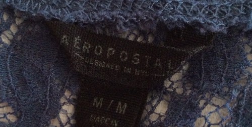 Girls Blue Sleeveless Shirt from Aeropostale-Size M/M - Picture 3 of 3