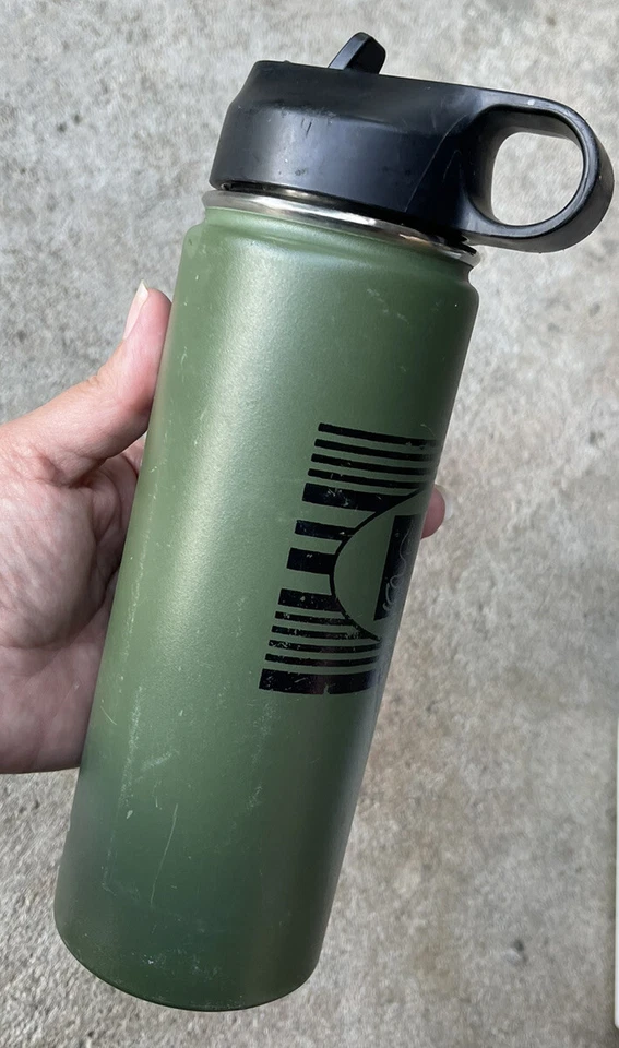 The Human Bean Coffee Hydro Flask Wide Mouth 20oz Bottle w/ Lid Green & Black - Image 4 of 4