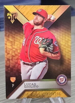 Lucas Giolito 2016 Topps Triple Threads Amber Rookie /150 #72 Nationals