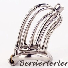 Stealth Lock Chastity Cage Stainless Steel Male Chastity Device Ring with Tube