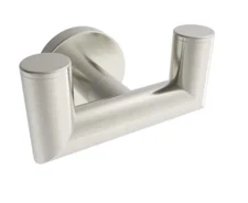 ICO Bath V63224 Volkano Summit Double Robe Hook, Brushed Nickel