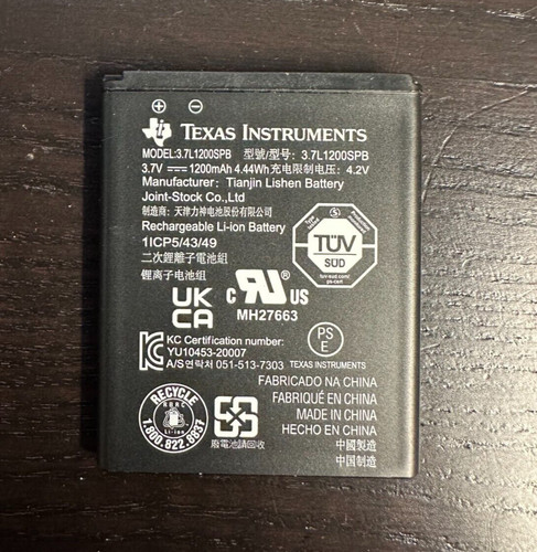 (Lot of 2) Texas Instruments Rechargeable Li-ion Battery - 3.7L1200SPB