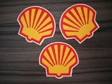 3pcs Shell Patch GAS/OIL MOTORCYCLES RACING Car Embroidered Sewn on Jeans Shirt